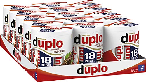 Ferrero duplo Big Pack– Schmeckt knusperleicht – 15 Packungen mit je 18 Einzelriegeln (15 x 327 g) von Duplo