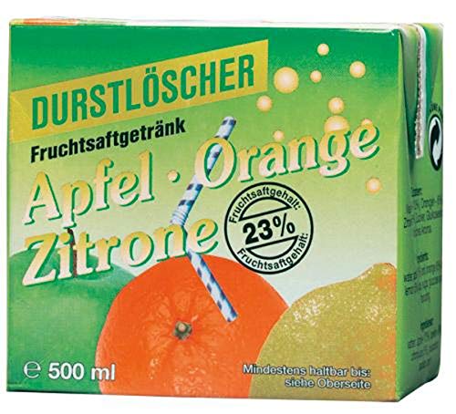 Durstlöscher Apfel Orange Zitrone fruchtig 500ml 24er Pack von Durstlöscher