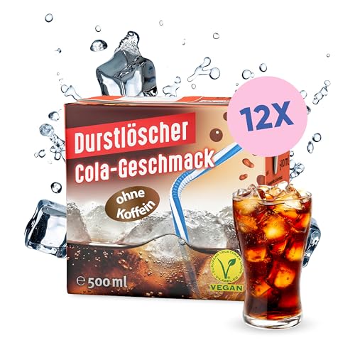 Durstlöscher Cola: Koffeinfreies Erfrischungsgetränk mit Colageschmack, Pfandfreies Trinkpäckchen, Vegan, Koffein- und Kohlensäurefreies Fruchtsaftgetränk, Ideal Für Unterwegs & Zuhause, 12 x 500 ml von Durstlöscher