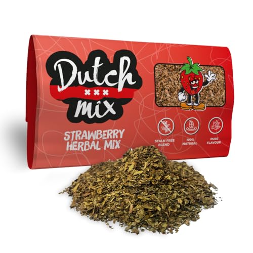 Holländische Erdbeermischung - Stängelfrei und Natürlich - 30g Sanfte Kräutermischung von Dutch Mix