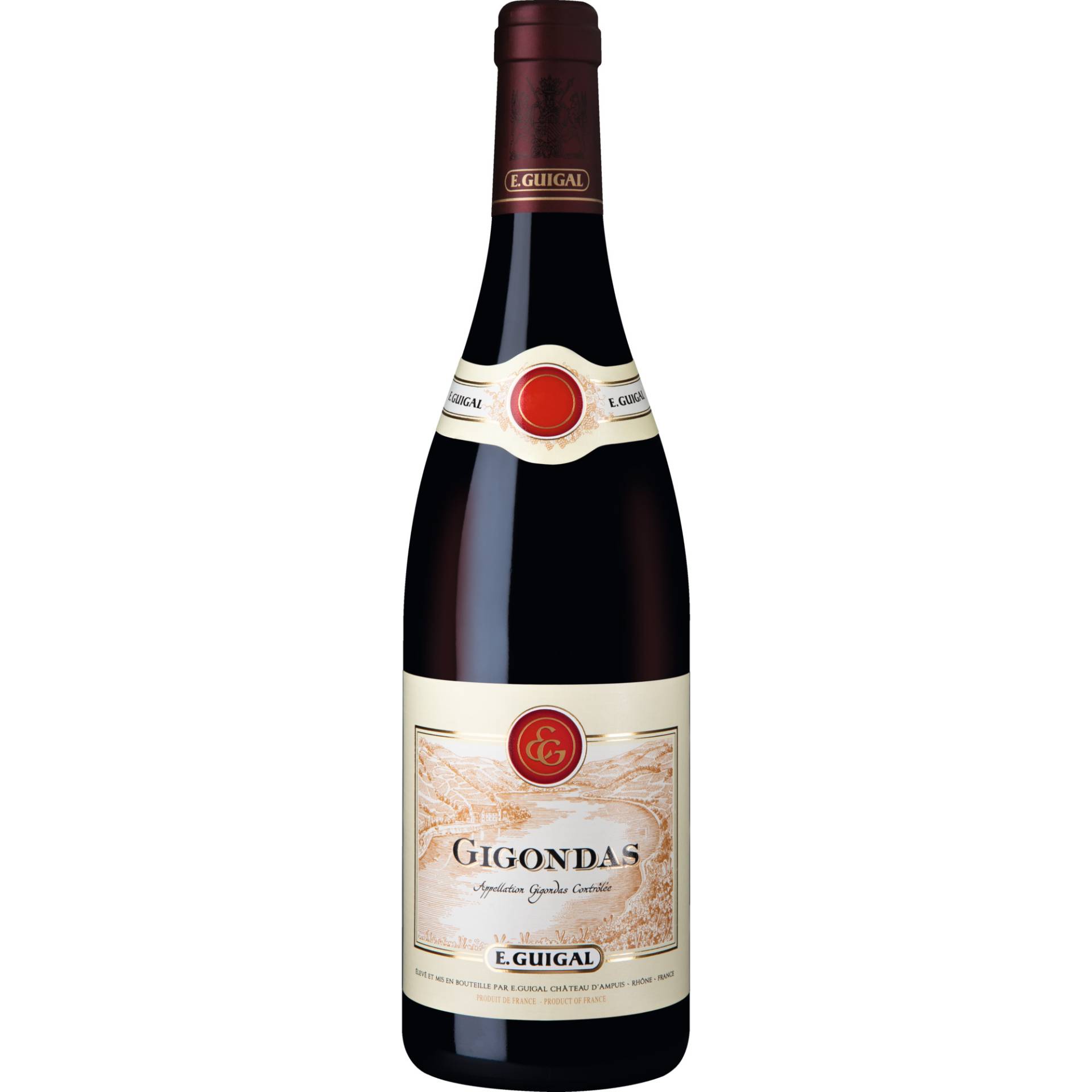 Guigal Gigondas, Gigondas AOP, Rhône, 2020, Rotwein von E. Guigal, Château d'Ampuis, Rhône, France