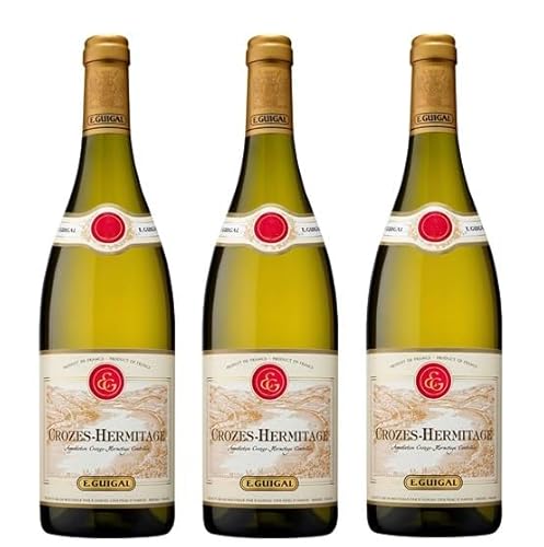 3x 0,75l - 2021er - E. Guigal - Château d'Ampuis - Crozes-Hermitage Blanc A.O.P. - Rhône - Frankreich - Weißwein trocken von E. Guigal - Château d'Ampuis