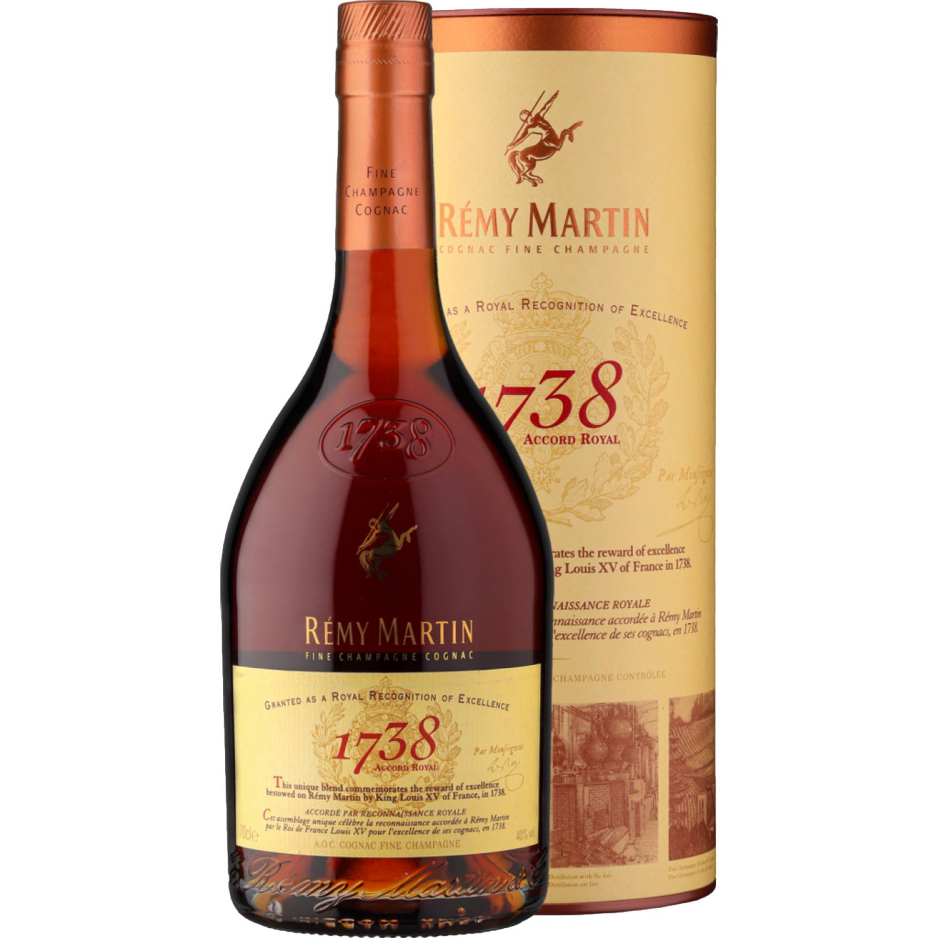 Rémy Martin 1738 Cognac, Cognac AOP, 0,7 L, 40% Vol., in Geschenketui, Cognac, Spirituosen von E.REMY MARTIN & Co., 16100 Cognac France