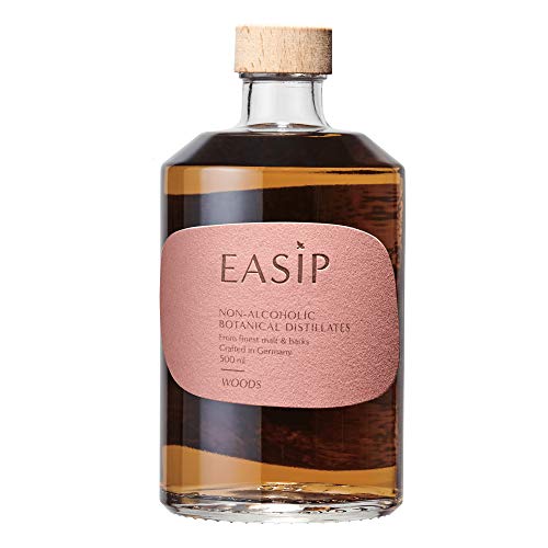 EASIP WOODS | Alkoholfrei | Zuckerfrei | Preisgekrönte Destillate für alkoholfreie Cocktails & Longdrinks | 8 Botanicals | Mixe deine alkoholfreie Alternative zu Whiskey Sour | 500ML von EASIP