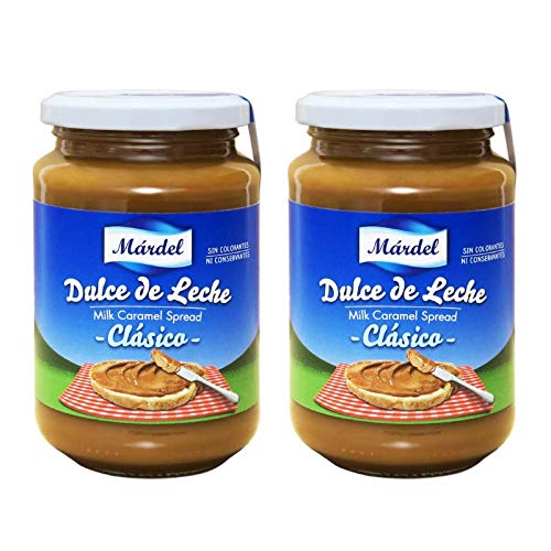 Dulce De Leche Mardel, leicht zu verteilen, 473 ml, homogene Konsistenz, perfekt für Pfannkuchen, Toast, Brownies, Eis und mehr, glutenfrei, ohne Palmöl, ohne Konservierungsstoffe, 2 Stück von EAT PRIME FOODS