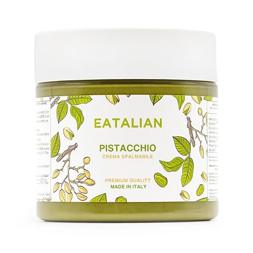 EATALIAN by AMZ BETTER Streichbare Pistaziencreme, Brotaufstrich, Protein, Pistazien creme Made in Italy, süßer Geschmack, Ideal für Brot und zum Füllen von Kuchen, 200 g von AMZ BETTER