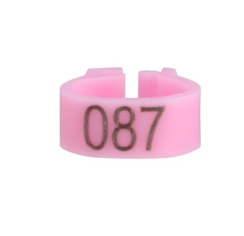 Hühnerbeinringe, Geflügelbeinanhänger, 100er-Pack Ringe for Geflügelbeine 8 mm for Taubenvogelringe Band Geflügelschenkelringe Etiketten for Tauben (Rosa) von EAXAY