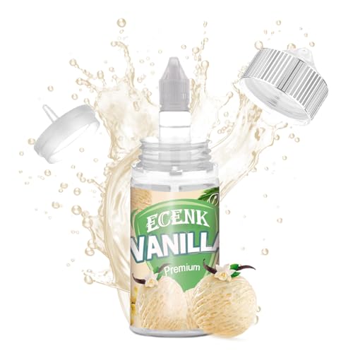 Ecenk Lebensmittelaroma - 30ml - Intensives Aroma - Food Flavour Drops - Hochdosiertes Lebensmittel Aroma, für Backen, Lebensmitteln, Vernebler, Nebelmaschinen, 100ml-DIY-Flasche (Vanille) von ECENK VAPE