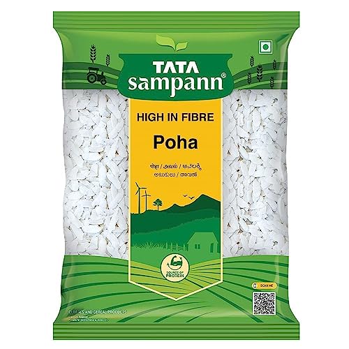 ECH Green Velly Sampann, High in Fibre Poha(Thick), 1kg von ECH