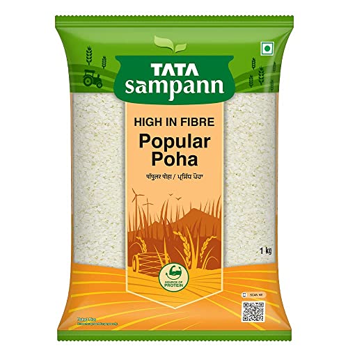 Green Velly Sampann, High in Fibre Popular Poha(Thick), 1kg von ECH