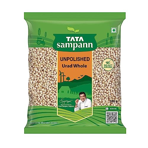 Green Velly Sampann Unpolished Urad Whole Dal, 500g von ECH