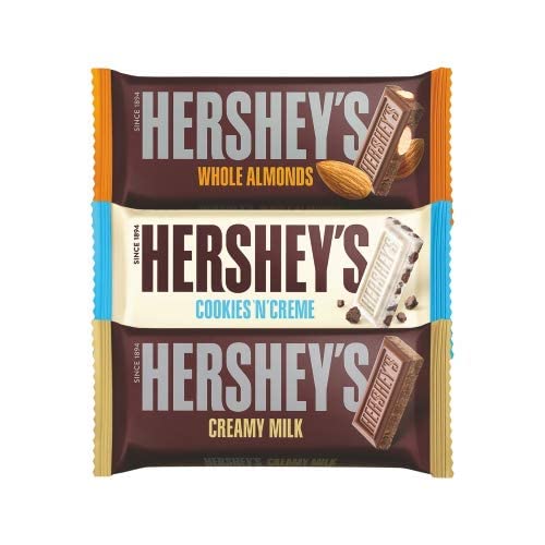 HERSHE Delicious Creamy Milk, Whole Almonds & Cookies n Creme Chocolate Bar, 100g (Pack Of 3) von ECH