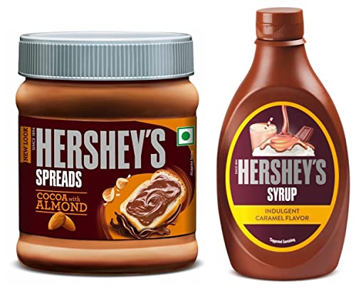 HERSHE Delicious Spreads Cocoa with Almond, 350g, HERSHE Delicious Syrup Caramel, 623G von ECH
