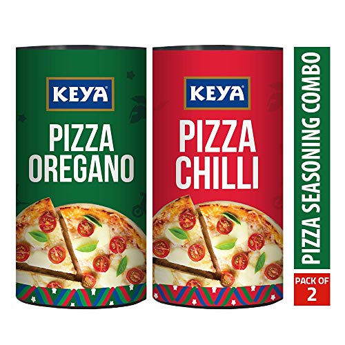 Indian Pure Delicious Keya Pizza Seasoning Combo Pack of Italian Pizza Oregano (80G) and Italian Pizza Chilli (70G) … von ECH