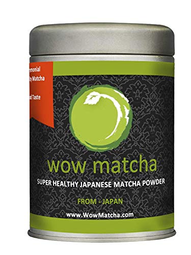 Natural Pure Herbal WowMatcha Japanese Ceremonial Grade Hand Ground Matcha Powder, 100g von ECH