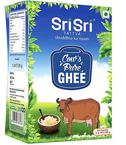 Sri Sri Tattva Cow Ghee - Pure Cow Ghee for Better Digestion and Immunity - 1 Litre (Pack of 1) von ECH
