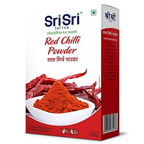 Sri Sri Tattva Red Chilli Powder, 100g (Pack of 2) von ECH