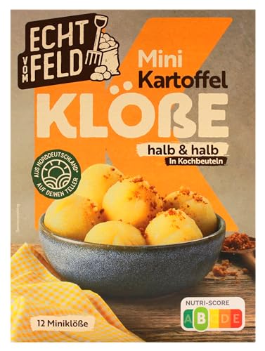 Echt vom Feld Mini Kartoffel-Klöße halb & halb in Kochbeuteln, 7er Pack (7 x 200g) von ECHT VOM FELD