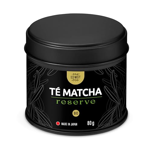 Matcha RESERVE Grade, Japanisches Zertifikat. Bio. 80g – [EcoWassy] Keine Zusatzstoffe, Rein Natürlich. Original Matcha Grüntee - Erste Ernte. Herkunft: Kyoto von ECO WASSY