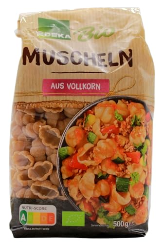 Edeka Bio Muscheln Pasta aus Volkorgrieß, 10er Pack (10 x 500g) von EDEKA Bio