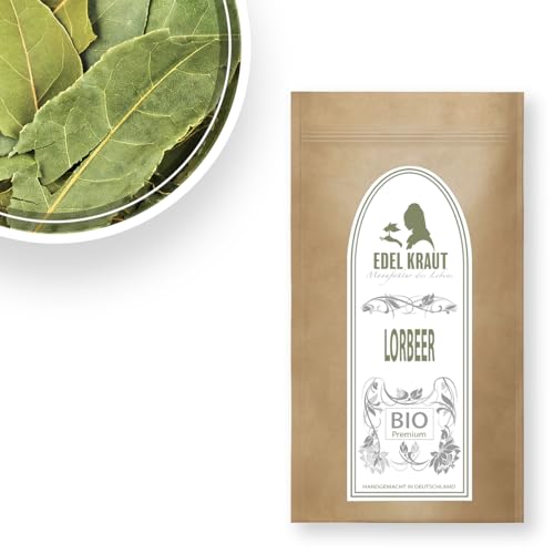 BIO Lorbeerblätter 100g | EDEL KRAUT - 100% BIO Premium Lorbeerblätter getrocknet | Lorbeer Gewürz ganz - handverlesen aus kontrolliert biologischem Anbau von EDEL KRAUT Manufaktur des Lebens