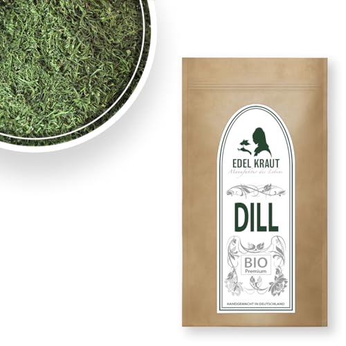 Dill getrocknet BIO Dillspitzen 250g | EDEL KRAUT - 100% naturreine BIO DILLSPITZEN geschnitten - Premium Dill Herb - frei von jeglichen Zusatzstoffen - für Salat und Fleischgerichte von EDEL KRAUT Manufaktur des Lebens