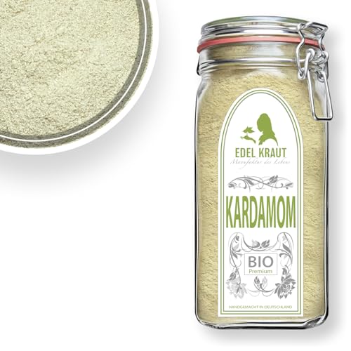 Kardamom Pulver BIO 500g im Premium Glas | EDEL KRAUT - 100% naturrein - Premium Gewürze & Gewürzmischungen - frei von jeglichen Zusatzstoffen - kontrolliert biologischer Anbau von EDEL KRAUT Manufaktur des Lebens