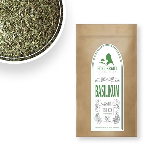 EDEL KRAUT | BIO BASILIKUM gerebelt - Premium Basil Organic 100g von EDEL KRAUT Manufaktur des Lebens