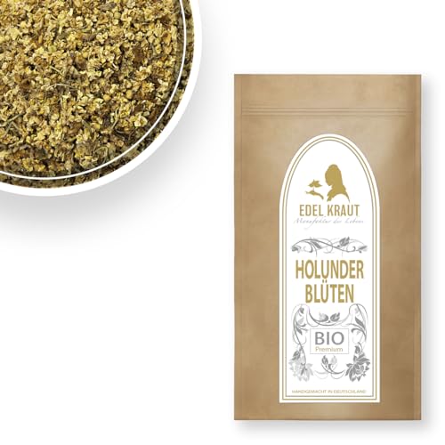 EDEL KRAUT | BIO HOLUNDER-BLÜTEN TEE geschnitten - Premium organic elder flowers cut 250g von EDEL KRAUT Manufaktur des Lebens