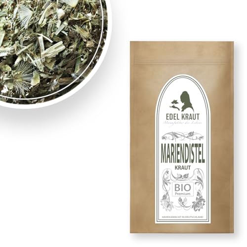 EDEL KRAUT | BIO Mariendistel Kraut Tee - Premium organic milk thistle herb cut - 100g von EDEL KRAUT Manufaktur des Lebens