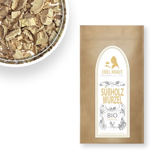 Süßholzwurzel Tee BIO 500g | EDEL KRAUT - Premium BIO SÜßHOLZWURZEL TEE Natur geschnitten - Licorice root tea - Süßholz frei von jeglichen künstlichen Zusatzstoffen - kba - Süßholzwurzeltee von EDEL KRAUT Manufaktur des Lebens