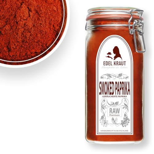 Geräuchertes Paprikapulver 700g im Premium Drahtbügelglas | EDEL KRAUT - Spitzen Paprika geräuchert - 100% naturreines Paprikapulver geräuchert | SMOKED PAPRIKA BBQ von EDEL KRAUT Manufaktur des Lebens