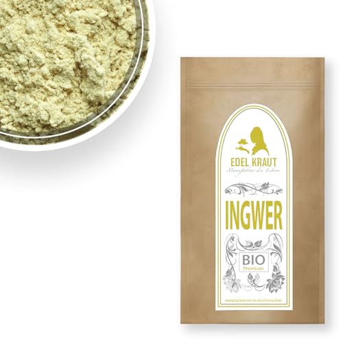 INGWERPULVER BIO 1000g | EDEL KRAUT - INGWER PULVER Bio - 1 kg 100% reine Bio Ingwer gemahlen Ginger - Powder Organic - PREMIUM BIO Ingwerpulver von EDEL KRAUT Manufaktur des Lebens