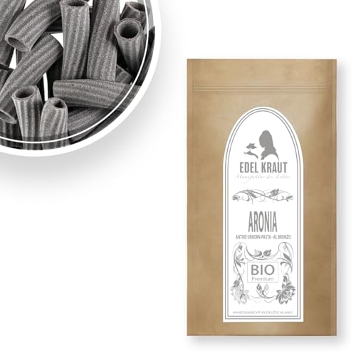 BIO Aronia Tortiglioni 250g | EDEL KRAUT - 100% Nudel aus antikem Urgetreide (bronzegezogen) Urkorn Pasta aus Hartweizengries mit Superfood - Vollkornnudeln - WENIG GLUTEN von EDEL KRAUT