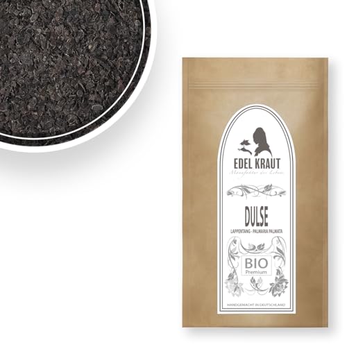 BIO Dulse Flocken 250g (Palmaria palmata) | EDEL KRAUT - 100% Lappentang Irisch - Rotalge - ohne Zusatzstoffe - Wildsammlung von EDEL KRAUT