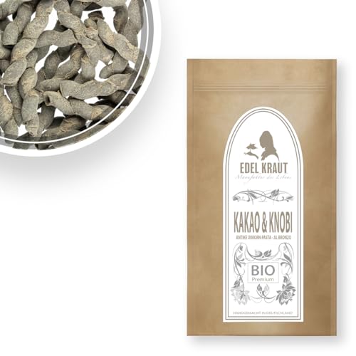 BIO Kakao & Schwarzer Knoblauch Busiata 250g | EDEL KRAUT - 100% Nudel aus antikem Urgetreide (bronzegezogen) Urkorn Pasta aus Hartweizengries mit Superfood - Vollkornnudeln - WENIG GLUTEN von EDEL KRAUT