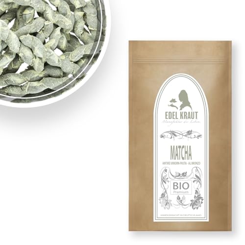 BIO Matcha Busiata 250g | EDEL KRAUT - 100% Nudel aus antikem Urgetreide (bronzegezogen) Urkorn Pasta aus Hartweizengries mit Superfood - Vollkornnudeln - WENIG GLUTEN von EDEL KRAUT