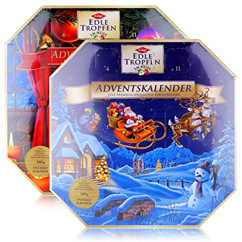 2x Trumpf Edle Tropfen in Nuss premium pralines Adventskalender 300g von EDLE TROPFEN