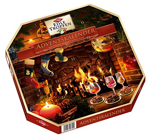 Trumpf Edle Tropfen in Nuss premium pralines Adventskalender 300g rot von EDLE TROPFEN