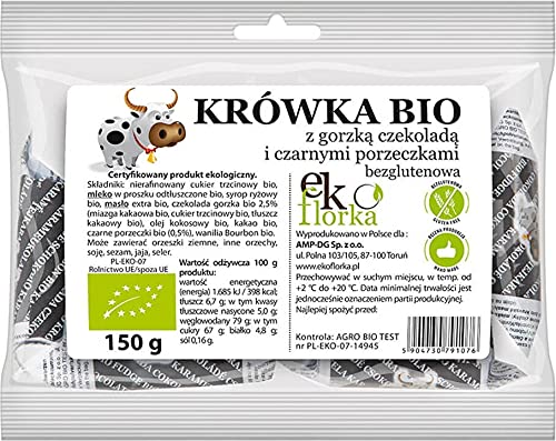 KUHBONBON MIT DUNKLE SCHOKOLADE UND SCHWARZE JOHANNISBEERE BIO 150 g - EKOFLORKA von EKOFLORKA