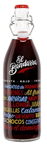 El Bandarra | Vermut | Barcelonas roter Aperitif | 1000 ml | Weich und Süß im Geschmack | Mit 50 Kräuterextrakten | Pur oder für Cocktails geeignet von EL BANDARRA
