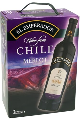 El Emperador - Rotwein, Merlot aus Chile Bag-in-Box (1 x 3 l) von EL EMPERADOR