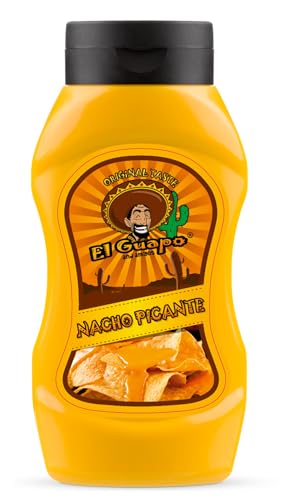 El Guapo Nacho Picant – Neu und Verbessert Nacho Sauce - Käse Geschmack - Cremige und scharfe Nacho Käsesauce Perfekt für jeden Anlass oder mexikanisches Gericht – Dip, Sauce oder Topping - 435 g von EL GUAPO