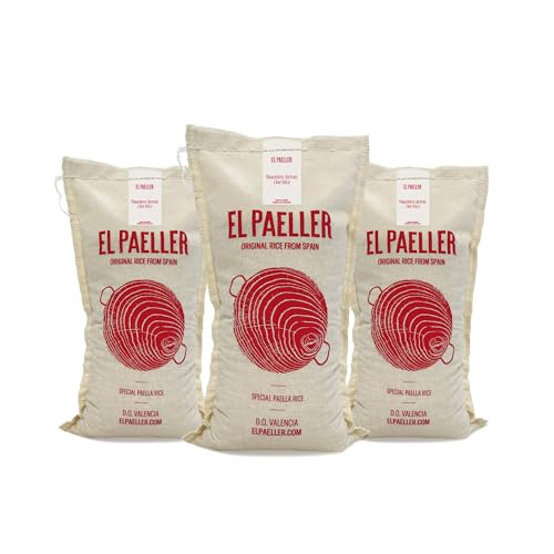 El PAELLER - Paella Reis - Sorte Albufera D.O Valencia - Ideal für Paella und cremige Reisgerichte - Packung mit 3 Stück à 1 kg von EL PAELLER