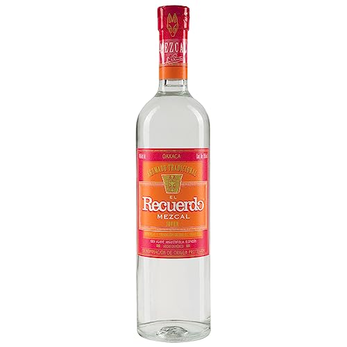 El Recuerdo Mezcal Joven, Mezcal Flasche, aus 100% Espadin Agave, Geschmack: Vanillenoten, Inhalt 750ml, Alk 40% von EL RECUERDO MEZCAL