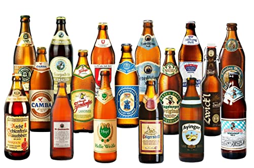 BIERPAKET XL 18 x 0,5L bayerische Biere Helles Märzen Kellerbier Weizen inkl. 1,44€ Pfand Geschenk Tasting Beer Bierprobe Geburtstag Geschenkidee von ELBSCHLUCK