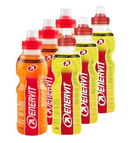 Enervit - Sport Drink Pack 6 Flaschen à 500 ml - Geschmacksrichtungen Zitrus- und Orangengeschmack - Getränk auf Basis von Kohlenhydraten und Mineralsalzen von ENERVIT