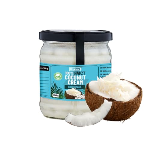 EP Bar Coconut Cream 100% Natürlich Kokoscreme Original | 350g | Vegan, Naturbelassen ohne Zusatzstoffe | Kokosmus Ohne Zucker, Gesund Kokosfett, Kokosnusscreme von EP Bar