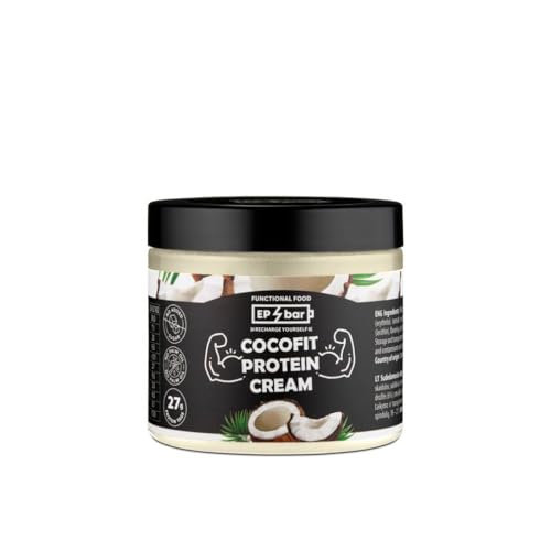 EP Bar Coconut Cream with Protein COCOFIT Kokoscreme mit Eiweiß | 230g | 62g Eiweiß in der Packung | Kokosmus Ohne Zucker, Gesund Kokosfett, Kokosnusscreme von EP Bar