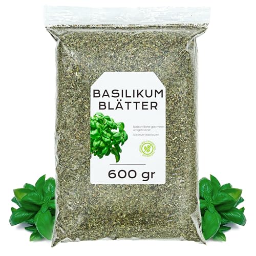 Basilikum Getrocknet 600gr - Basilikumblätter - Basilikumblätter Gerebelt - Basilikum Getrocknet Tee - Basilikum Gewürze - Basilikum Lose (600 gr, Basilikum) von EPEL